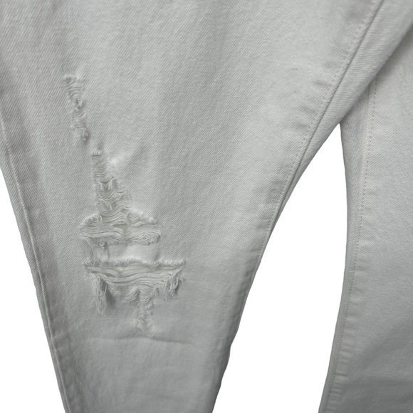 Levi’s Button-fly NWT High Rise Distressed Raw Bottom Hem White Cotton 29 - Picture 4 of 9